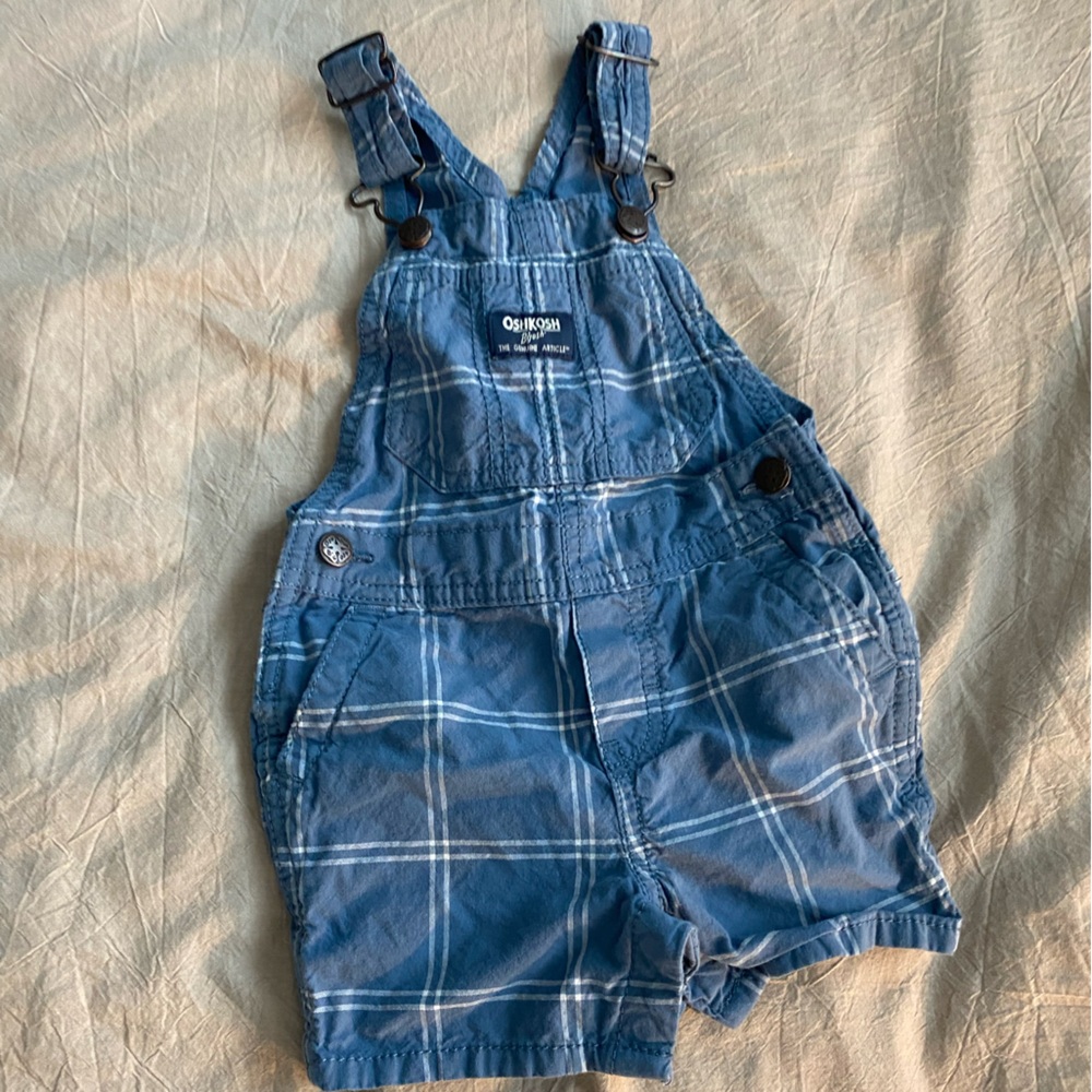 OshKosh B'gosh Blue Checkered Overalls